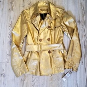Ralph Lauren Metallic Gold Cotton Twill Jacket